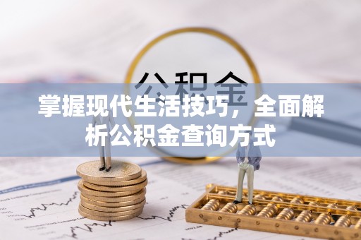 舞阳掌握现代生活技巧，全面解析公积金查询方式