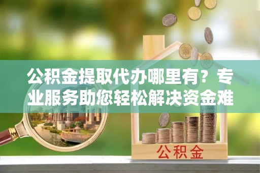 舞阳公积金提取代办哪里有？专业服务助您轻松解决资金难题