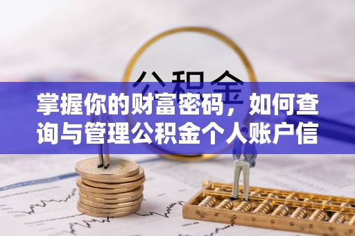 舞阳掌握你的财富密码，如何查询与管理公积金个人账户信息