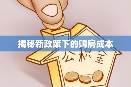 舞阳揭秘新政策下的购房成本