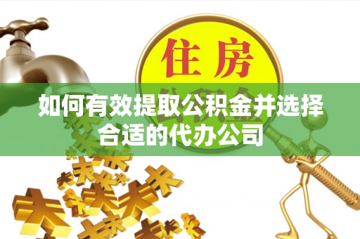舞阳如何有效提取公积金并选择合适的代办公司